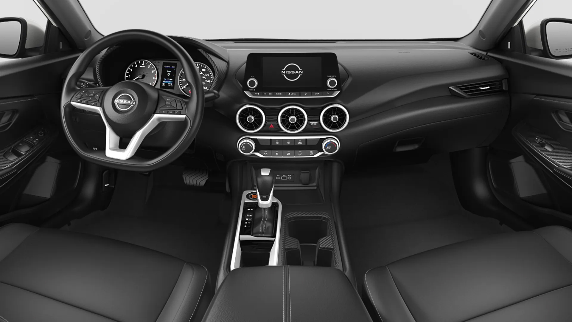 Vue intérieur de la Nissan sentra