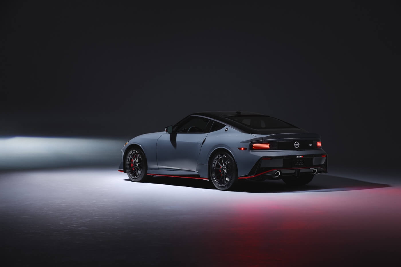 Vue 3/4 arrière de la Nissan Z 2027.